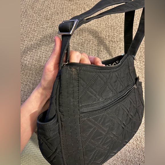Black Quilted Vera Bradley Shoulder Bag - Picture 3 of 5